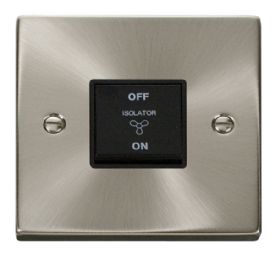 VPSC020BK  Deco Victorian 10A 1 Gang 3 Pole Fan Isolation Switch